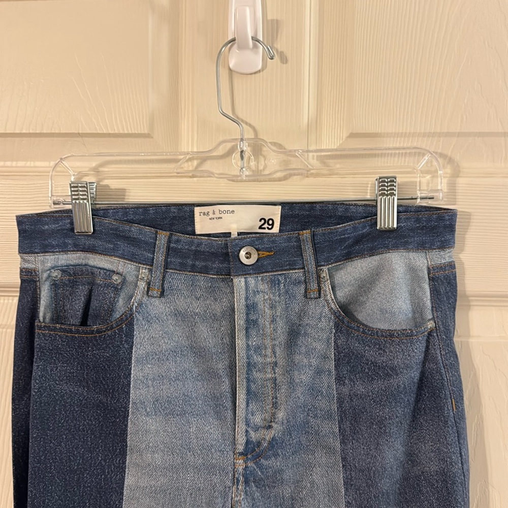 Rag and Bone denim effect print stretch pants